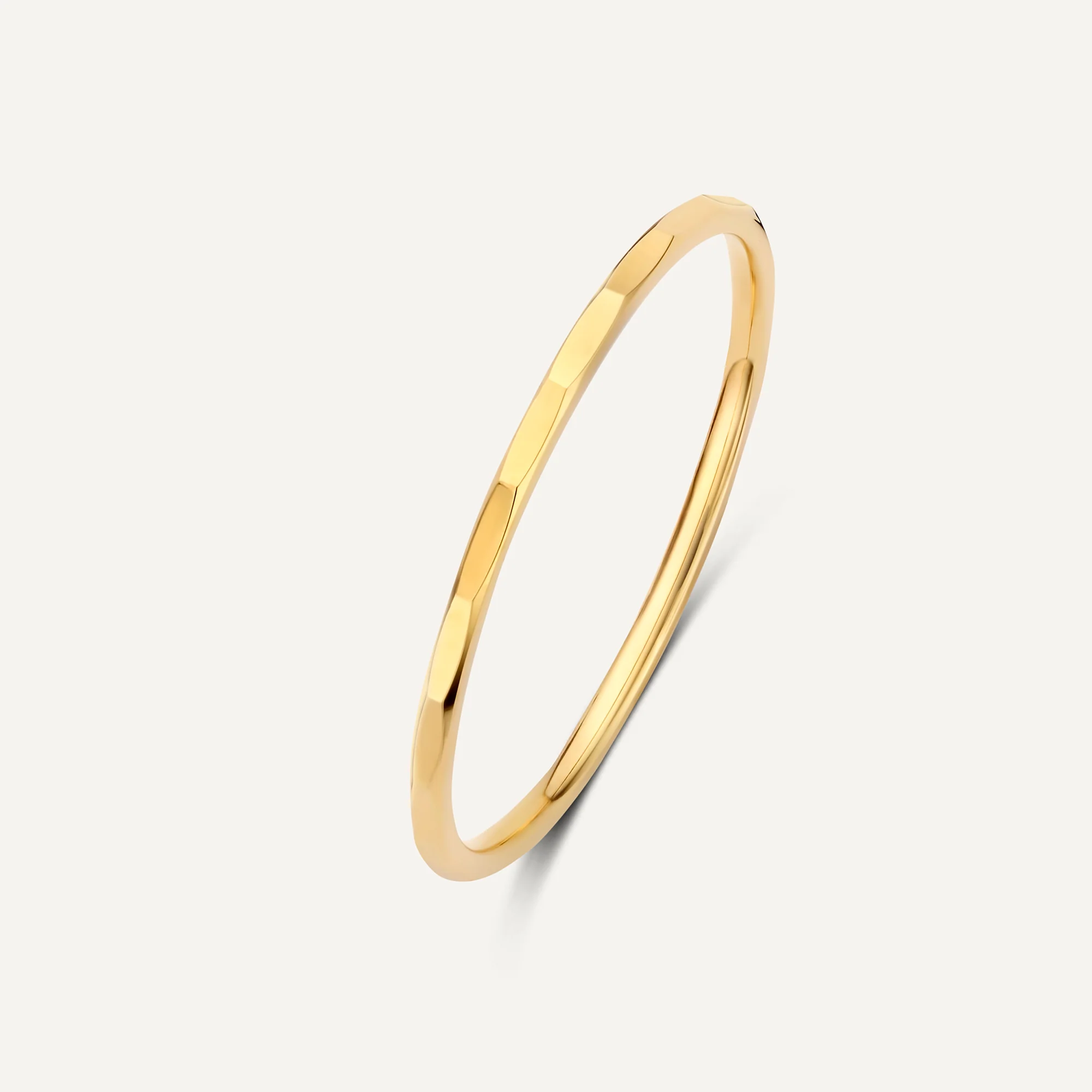 Slim Hammered Stacker Ring