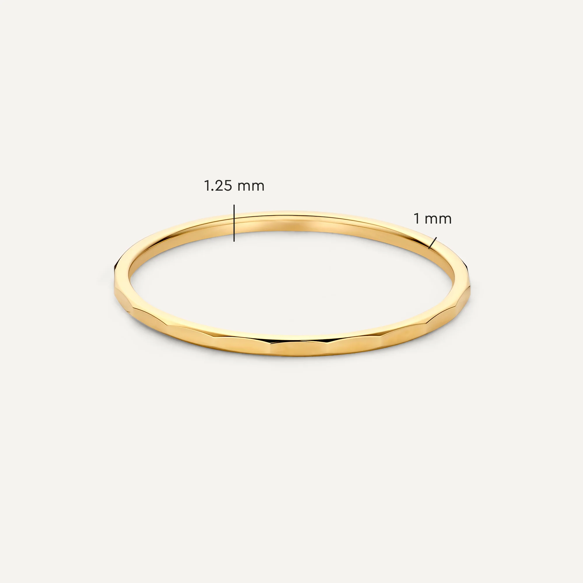 Slim Hammered Stacker Ring - Image 4