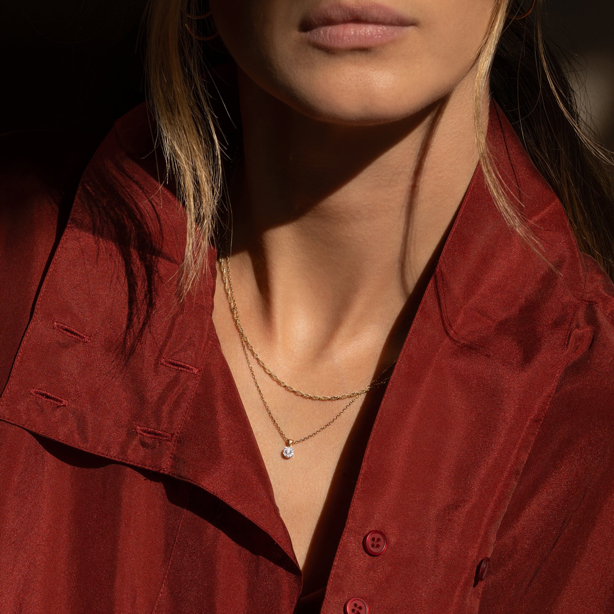 Slim Twisted Rope Necklace - Image 4