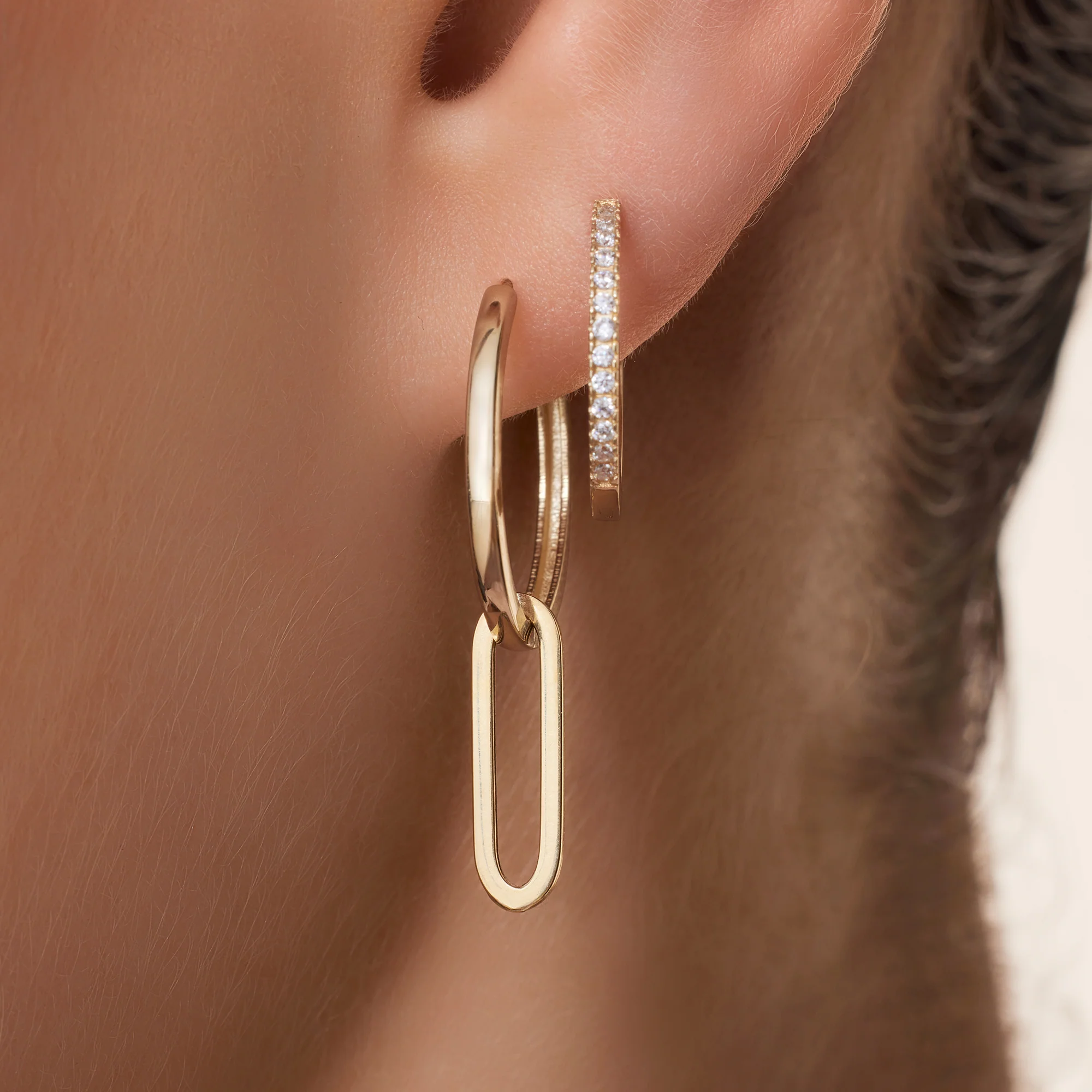 Solo Paperclip Hoop Charm - Image 3