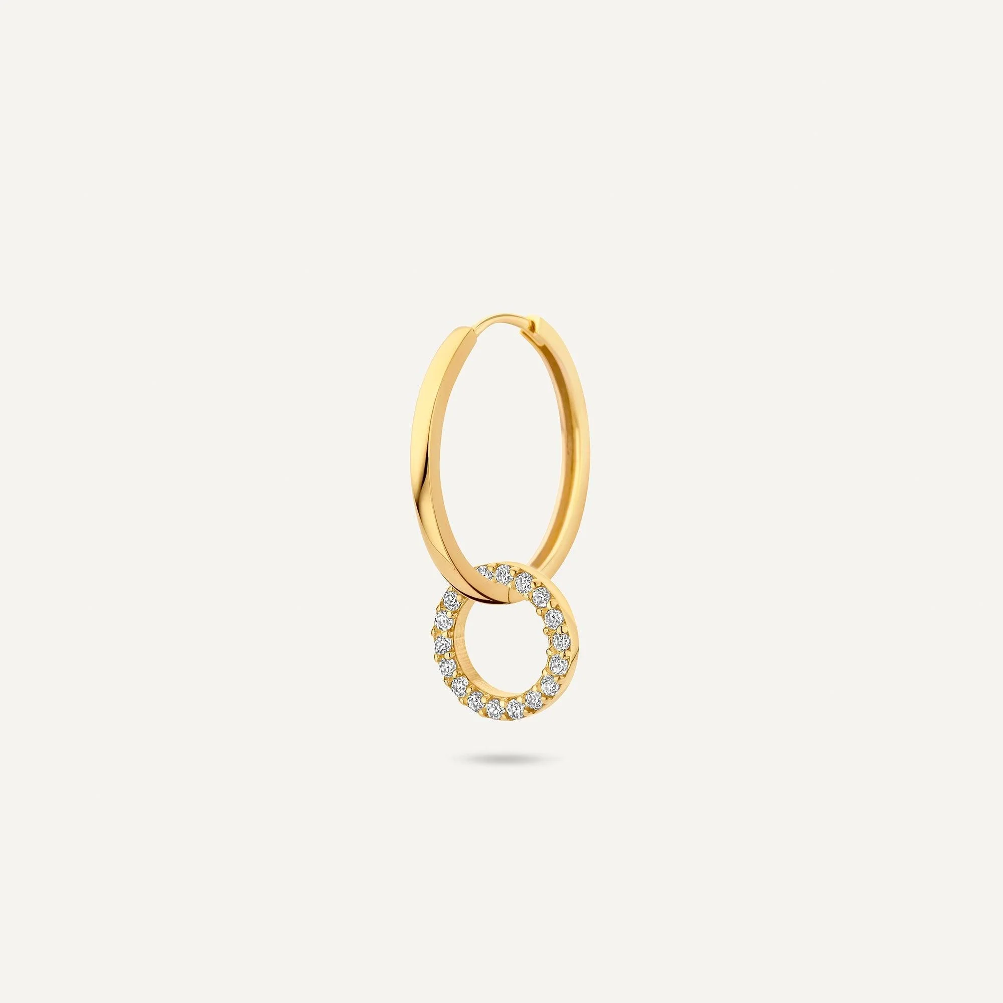 Solo Pavé Cubic Zirconia Open Halo Hoop Charm - Image 4