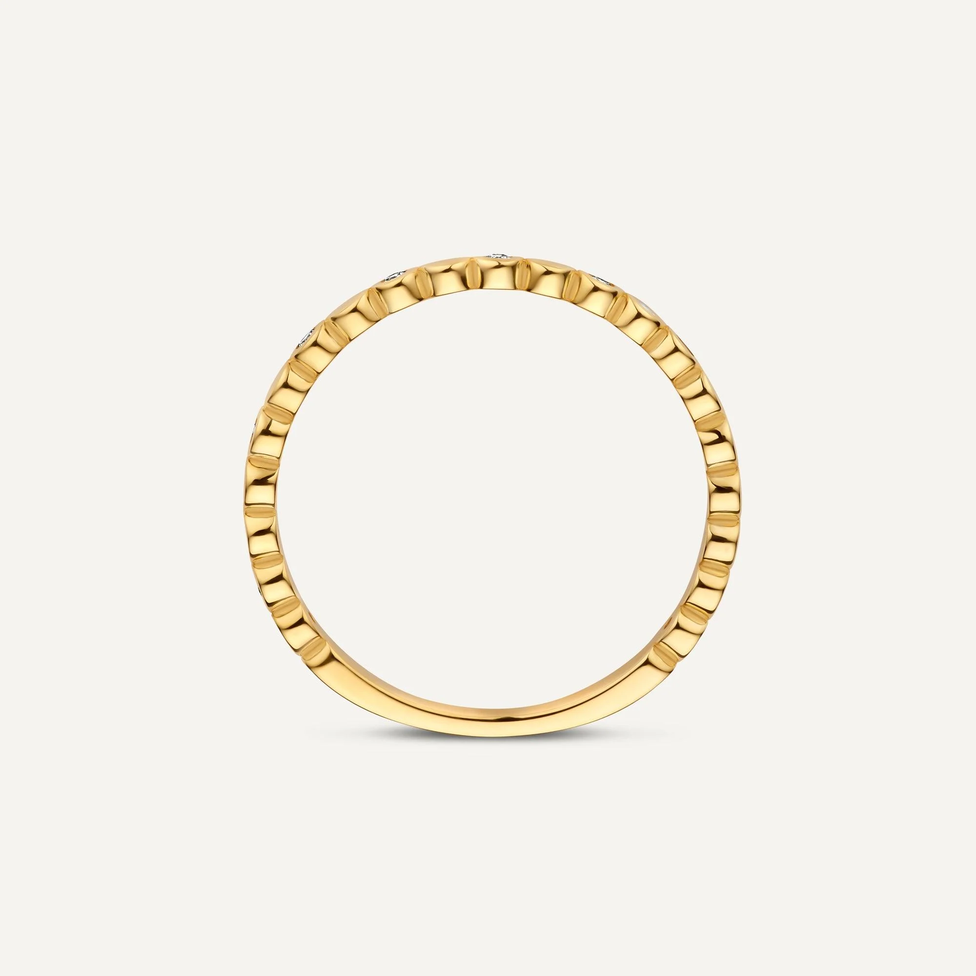 Sparkling Cubic Zirconia Bezel Dot Eternity Ring - Image 7