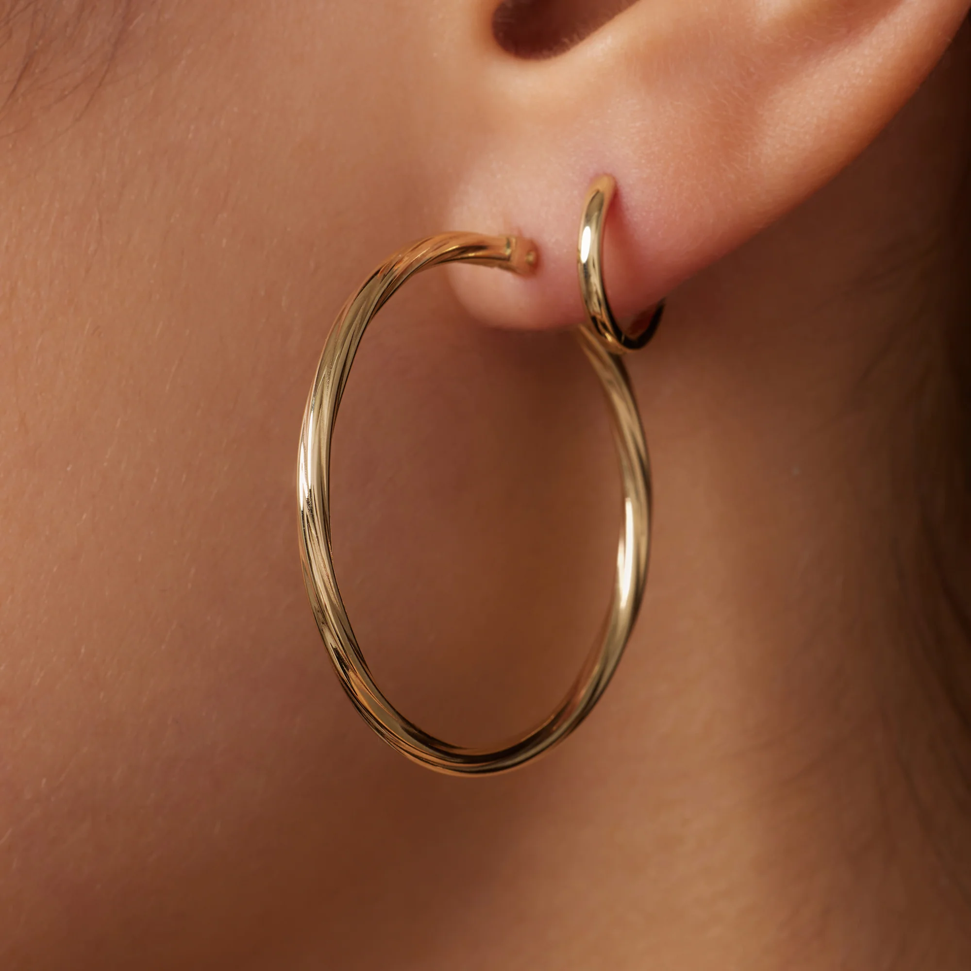 Spiral Tube Extra Large Hoops (33 mm) - Image 3