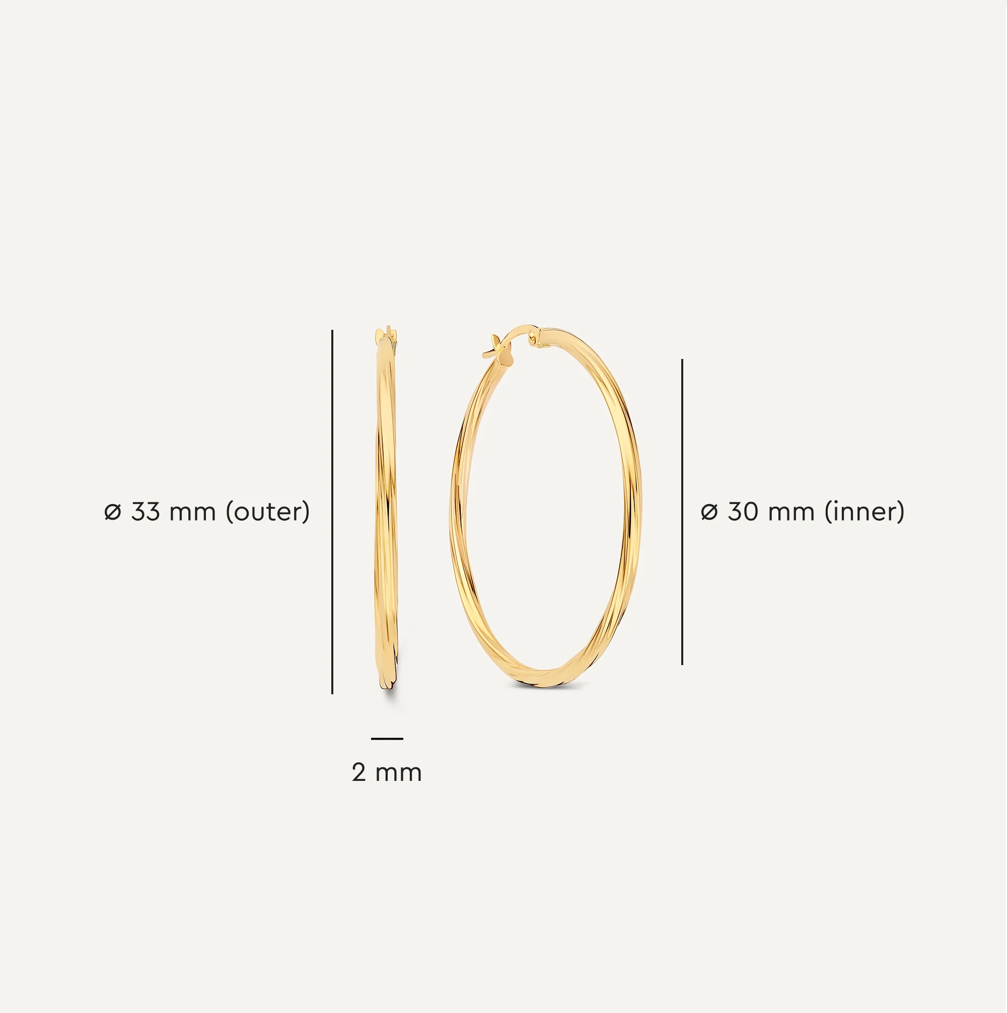 Spiral Tube Extra Large Hoops (33 mm) - Image 5