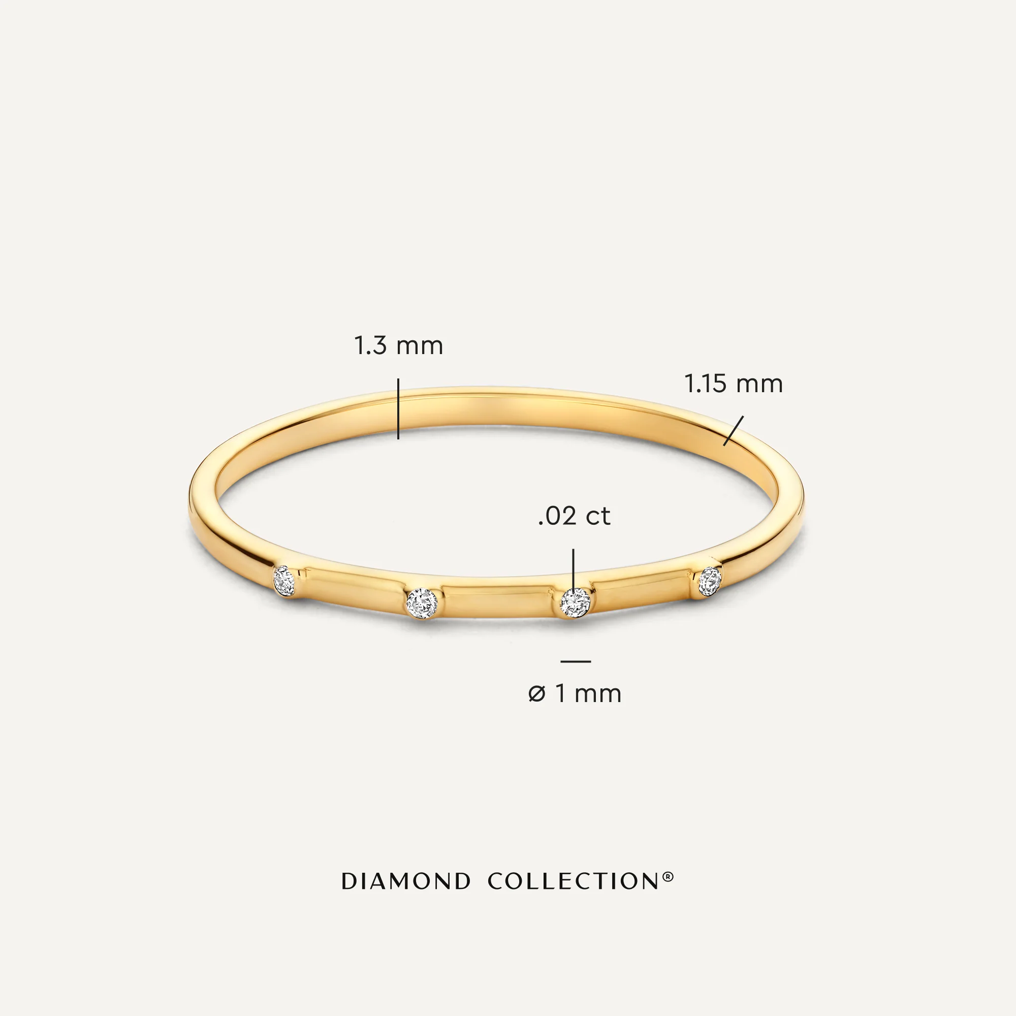 Stationed Diamond Stacker Ring (0.02 ct) - Image 4
