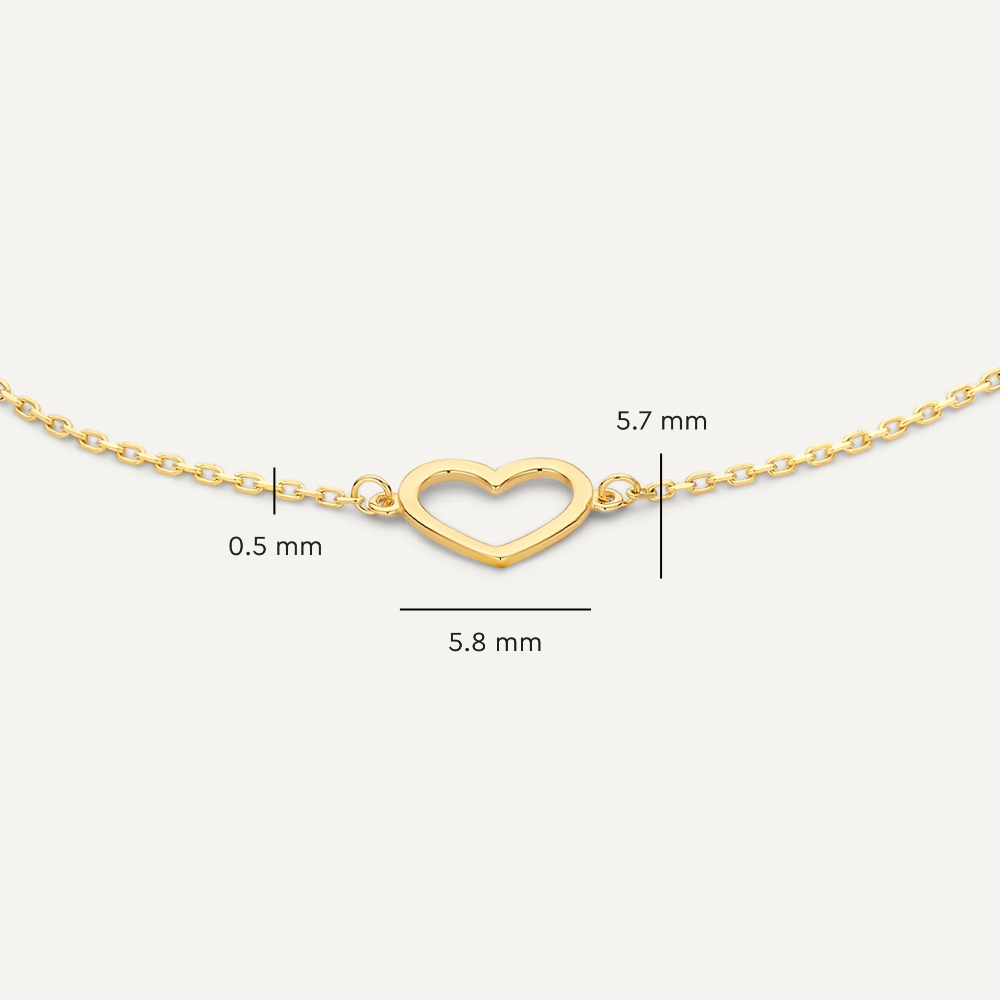 Stationed Open Heart Pendant Bracelet - Image 6