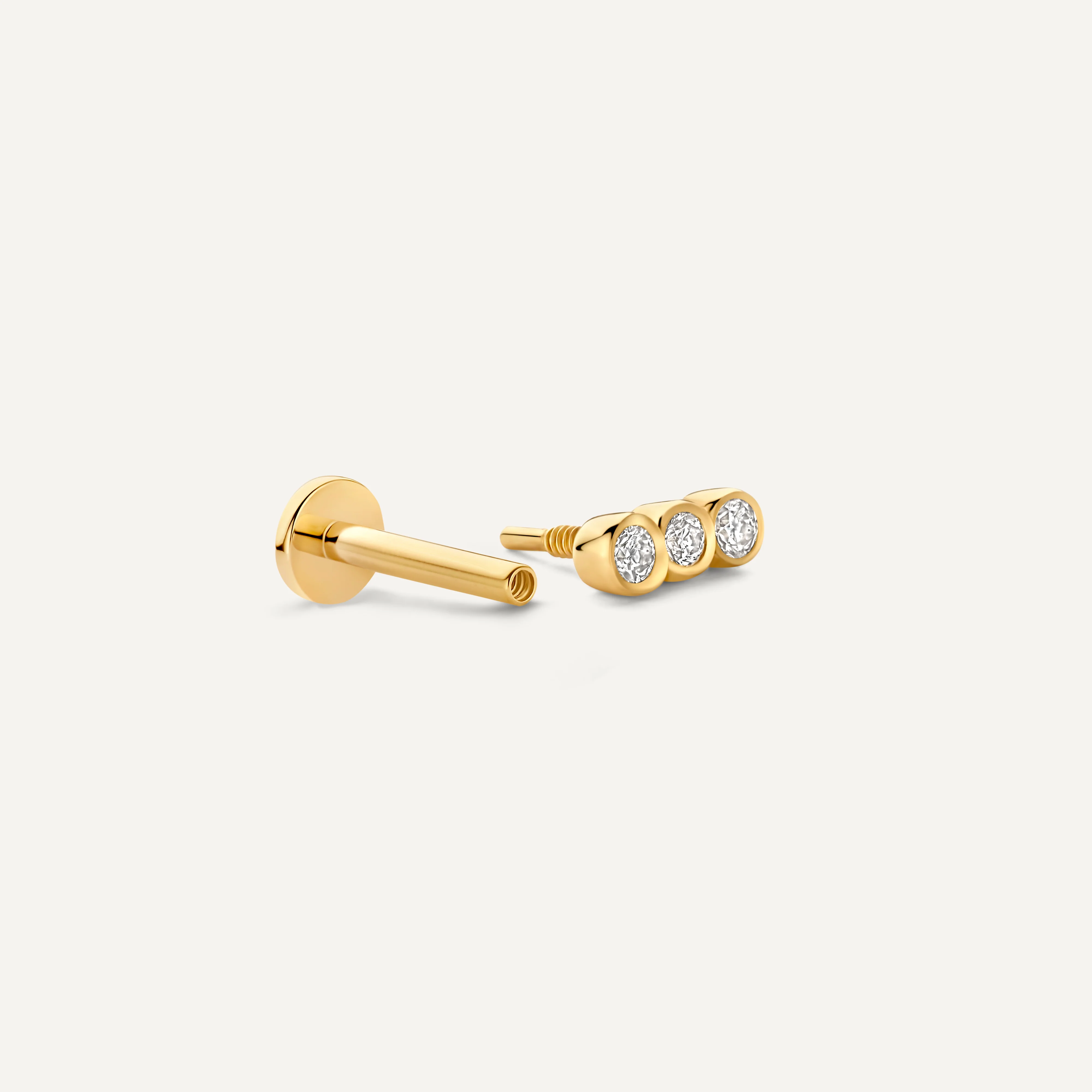 Threaded Diamond Bezel Set Piercing (0.03 ct) - Image 7