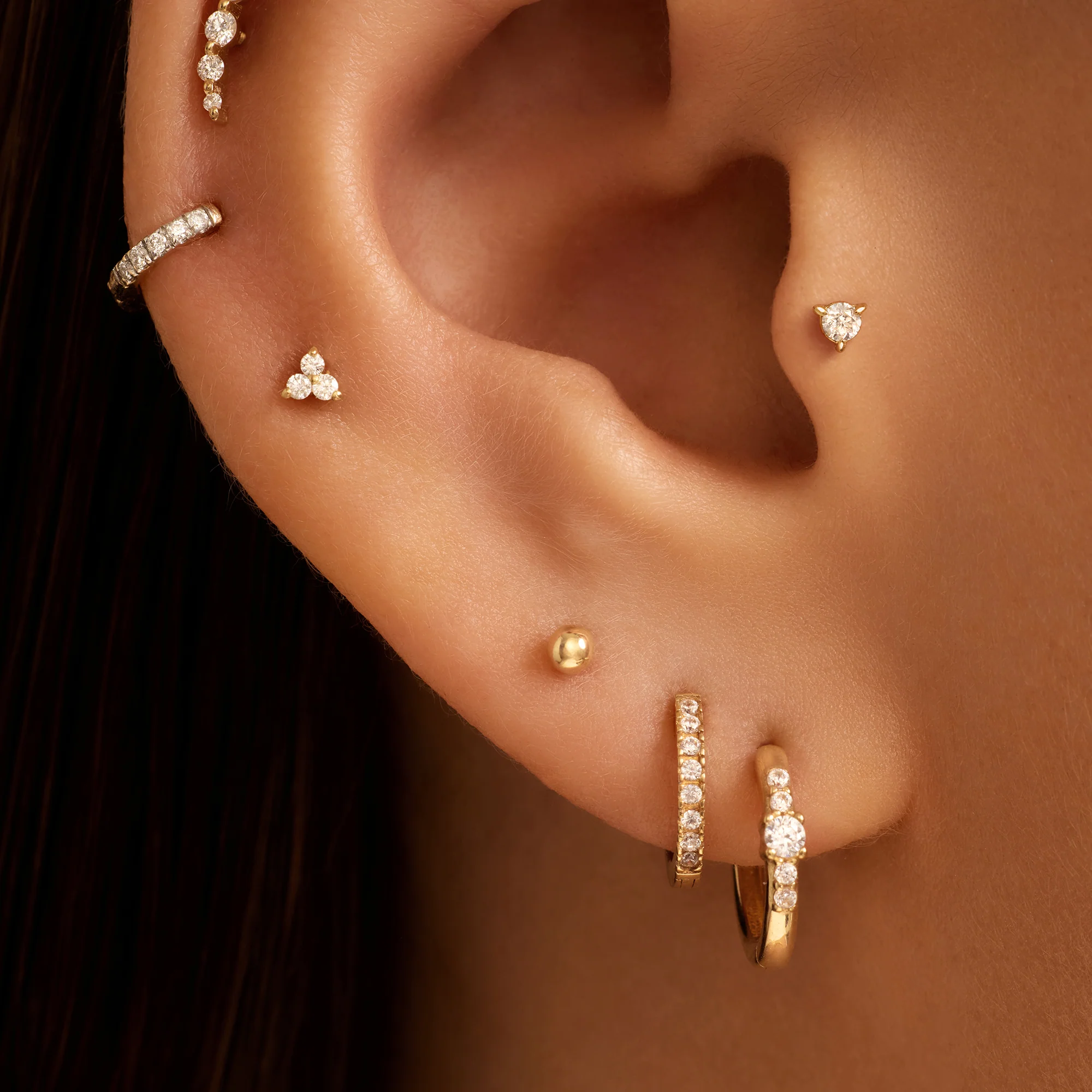 Three Prong Diamond Piercing (0.03 ct) - Image 7