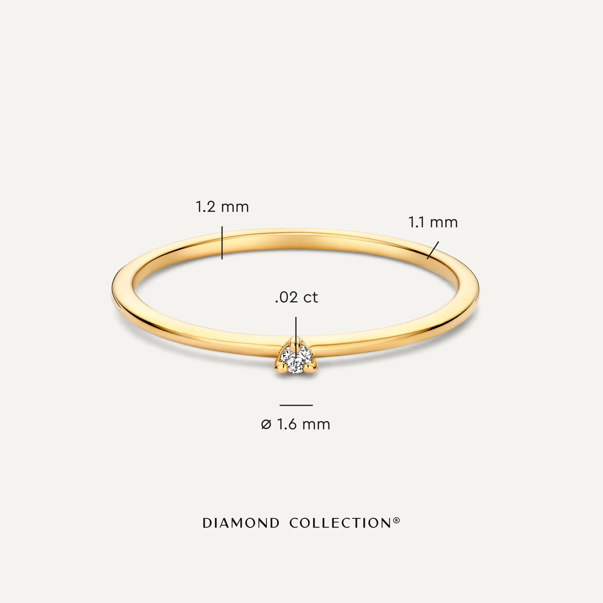 Three Prong Diamond Solitary Ring (0.02 ct) - Image 5