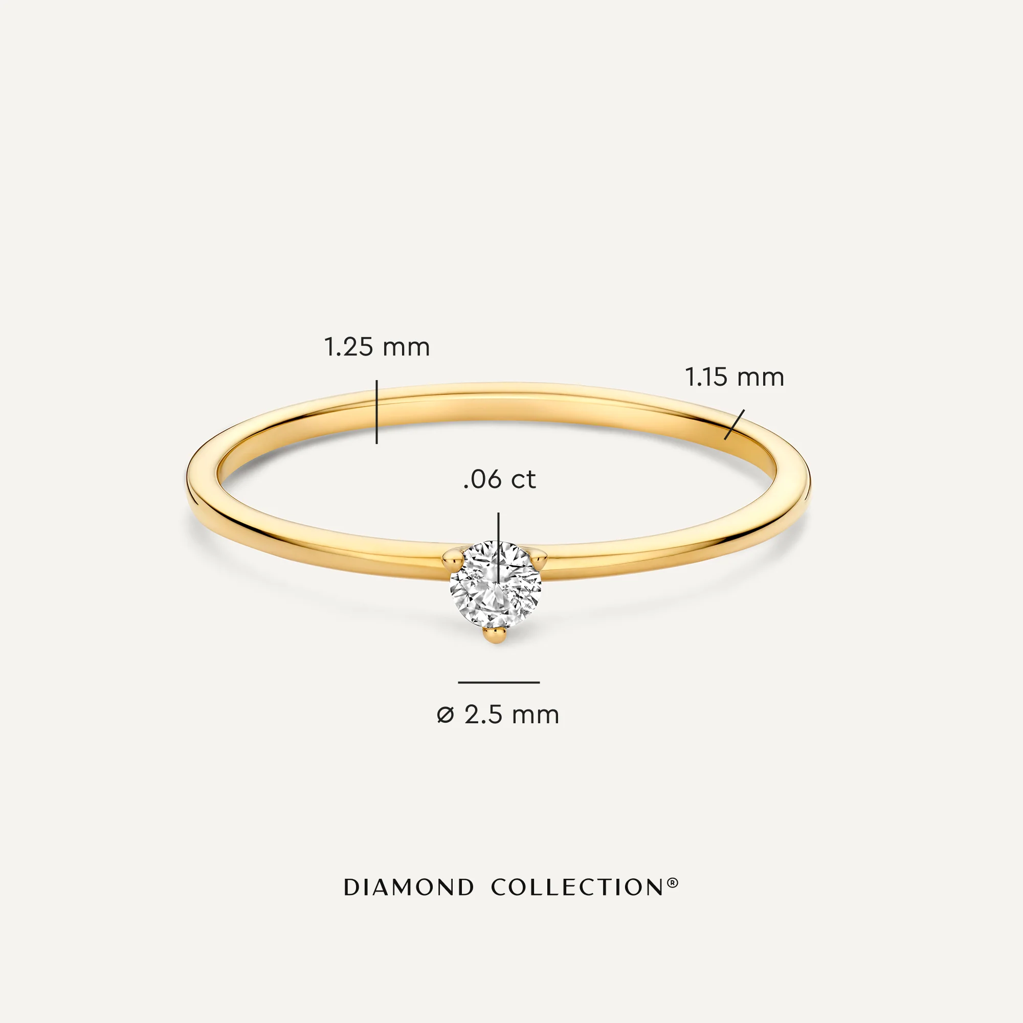 Three Prong Diamond Solitary Ring (0.06 ct) - Image 7