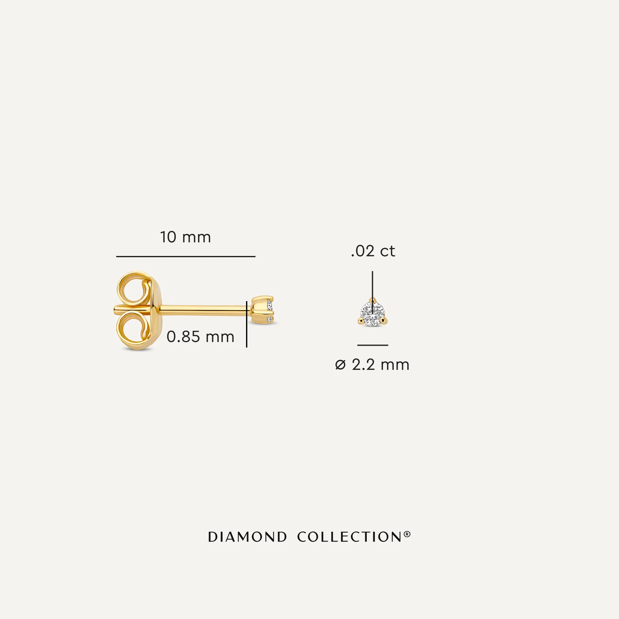 Three Prong Diamond Studs (0.04 ct) - Image 4