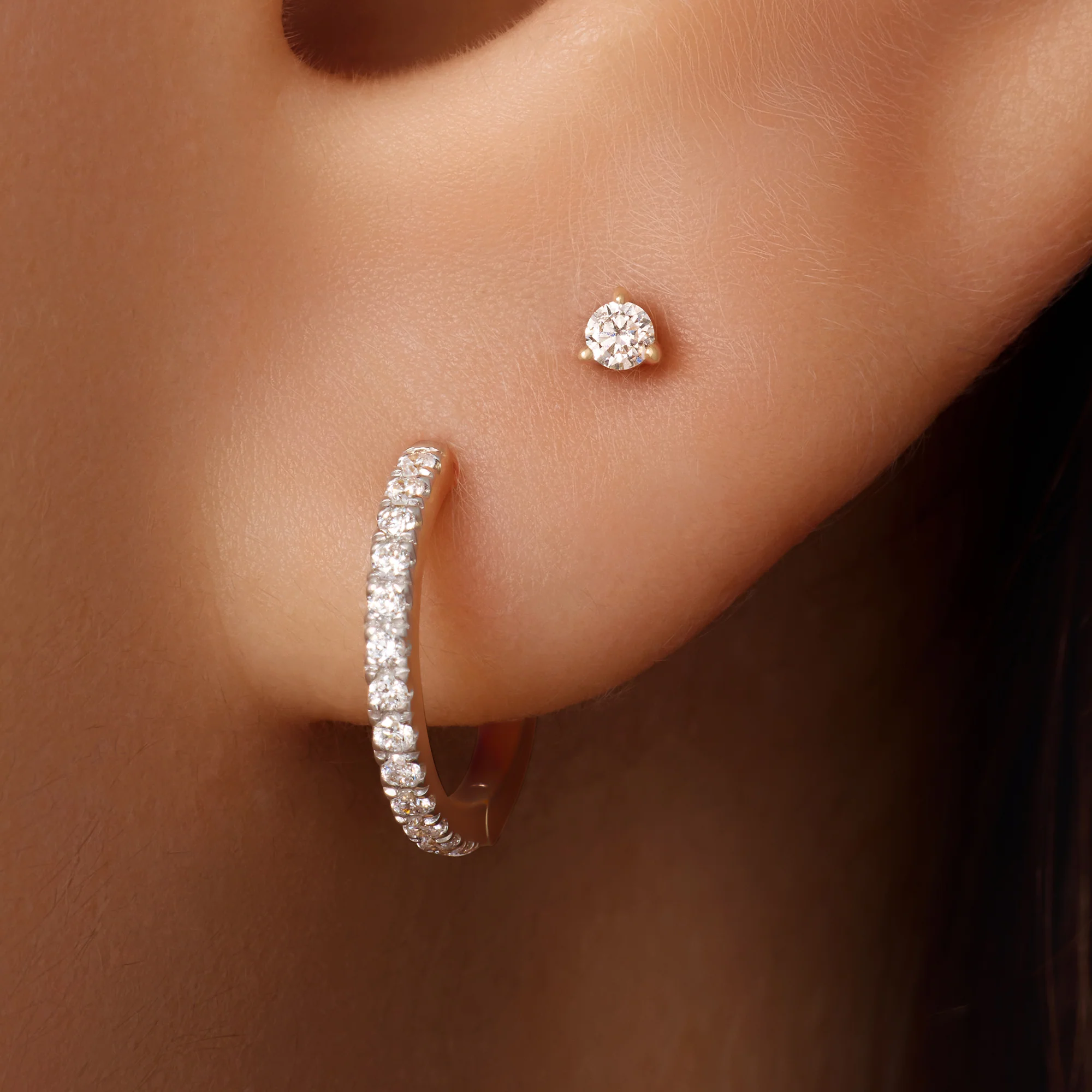 Three Prong Diamond Studs (0.05 ct) - Image 3