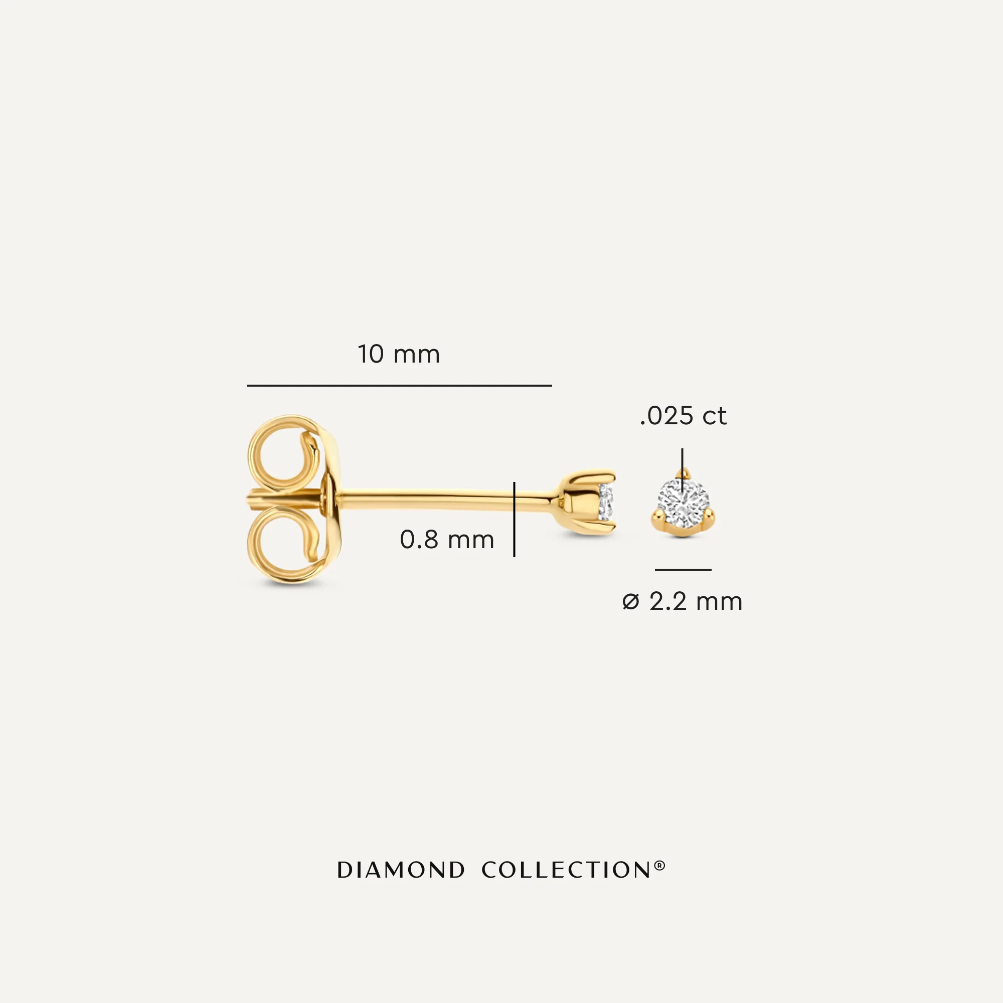 Three Prong Diamond Studs (0.05 ct) - Image 4