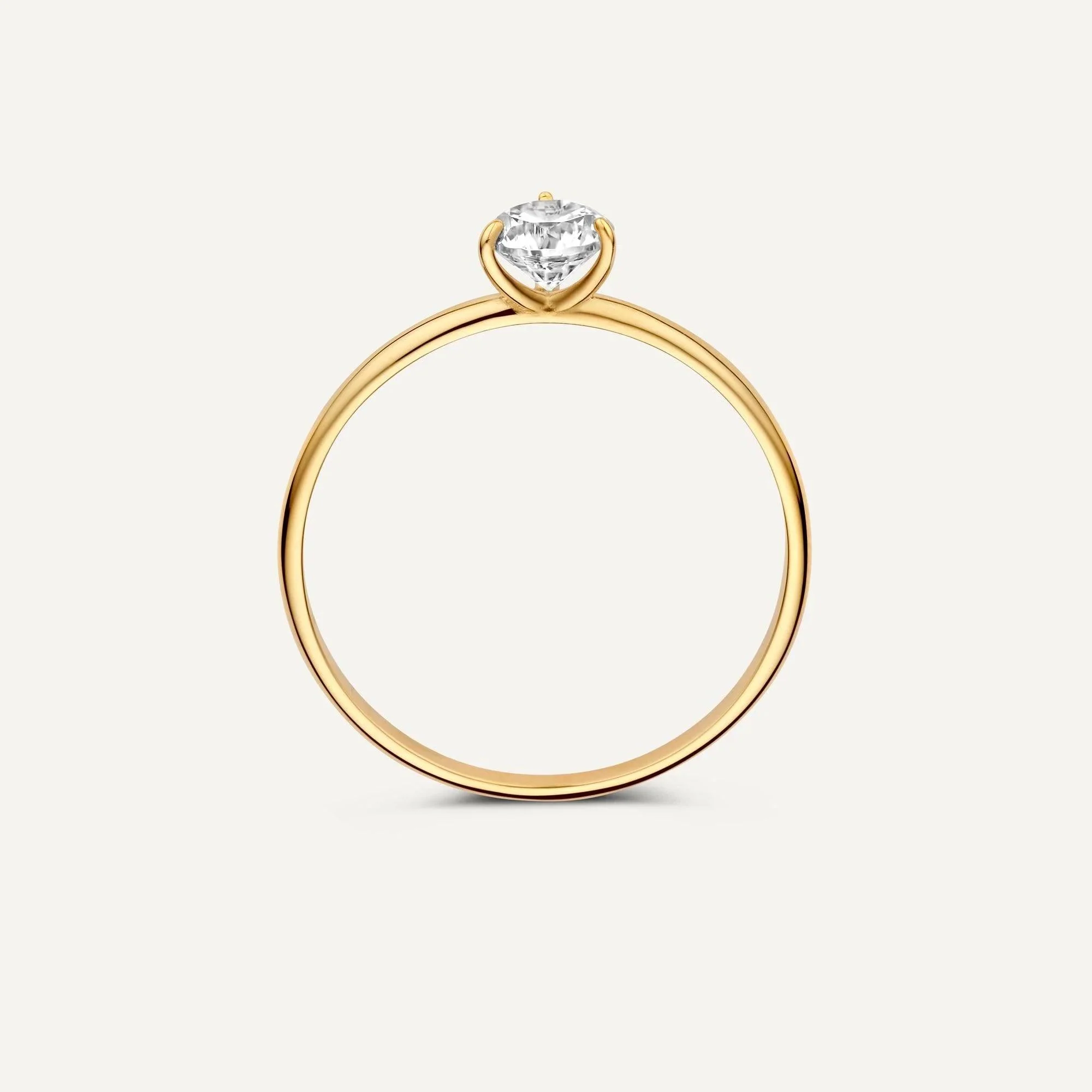 Three Prong Round Cut Cubic Zirconia Ring - Image 7