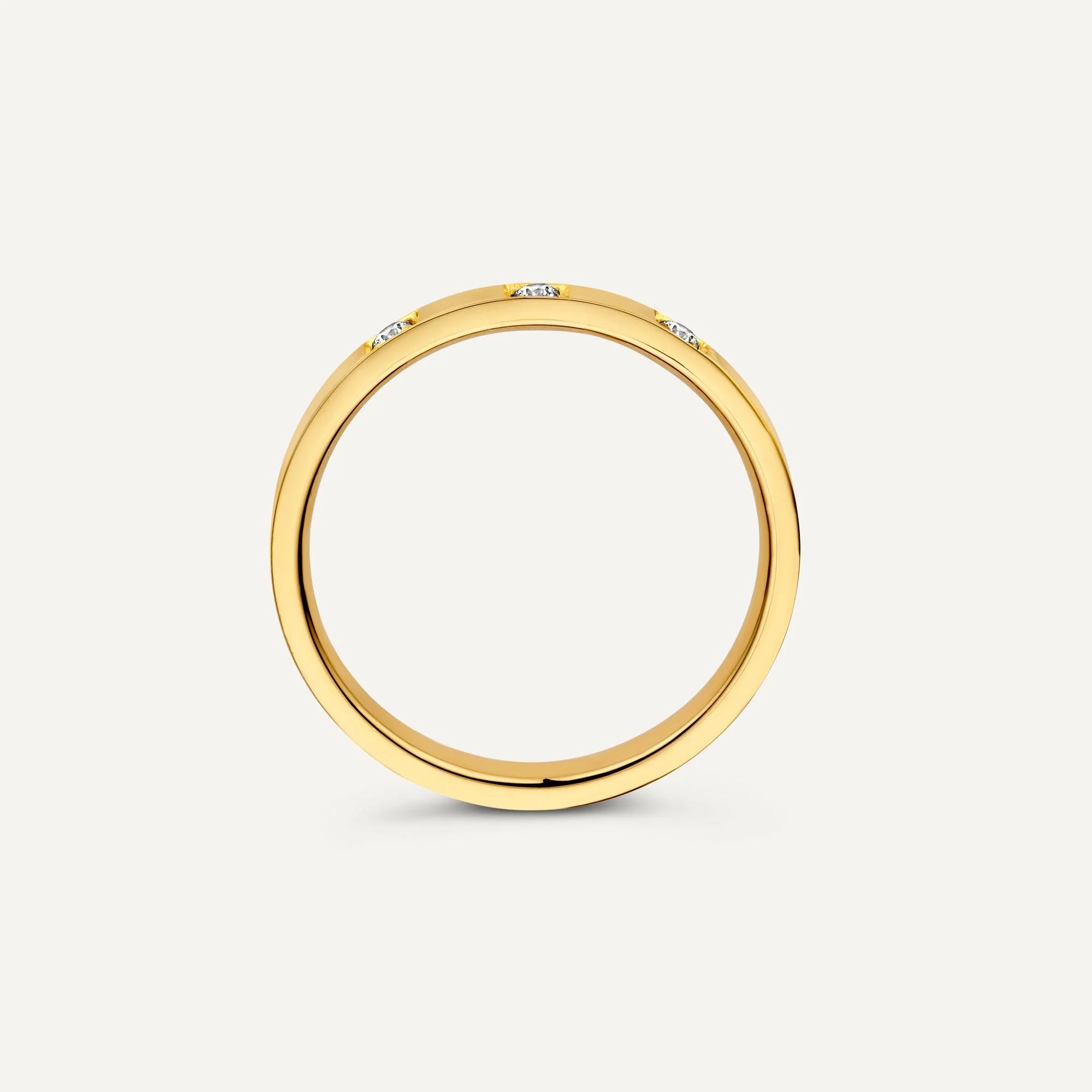 Threefold Cubic Zirconia Band Ring - Image 7