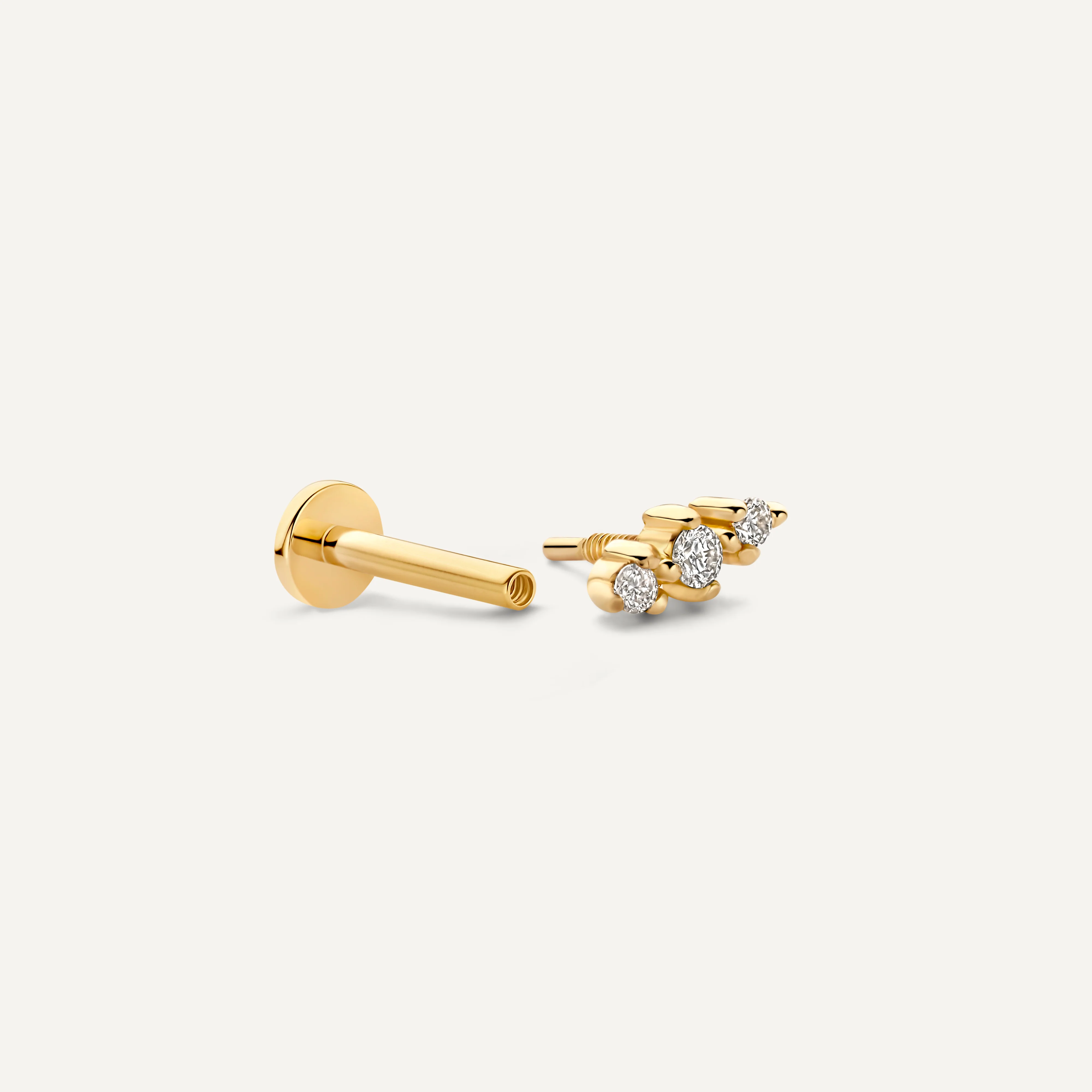 Threefold Diamond Bar Piercing (0.02 ct) - Image 8