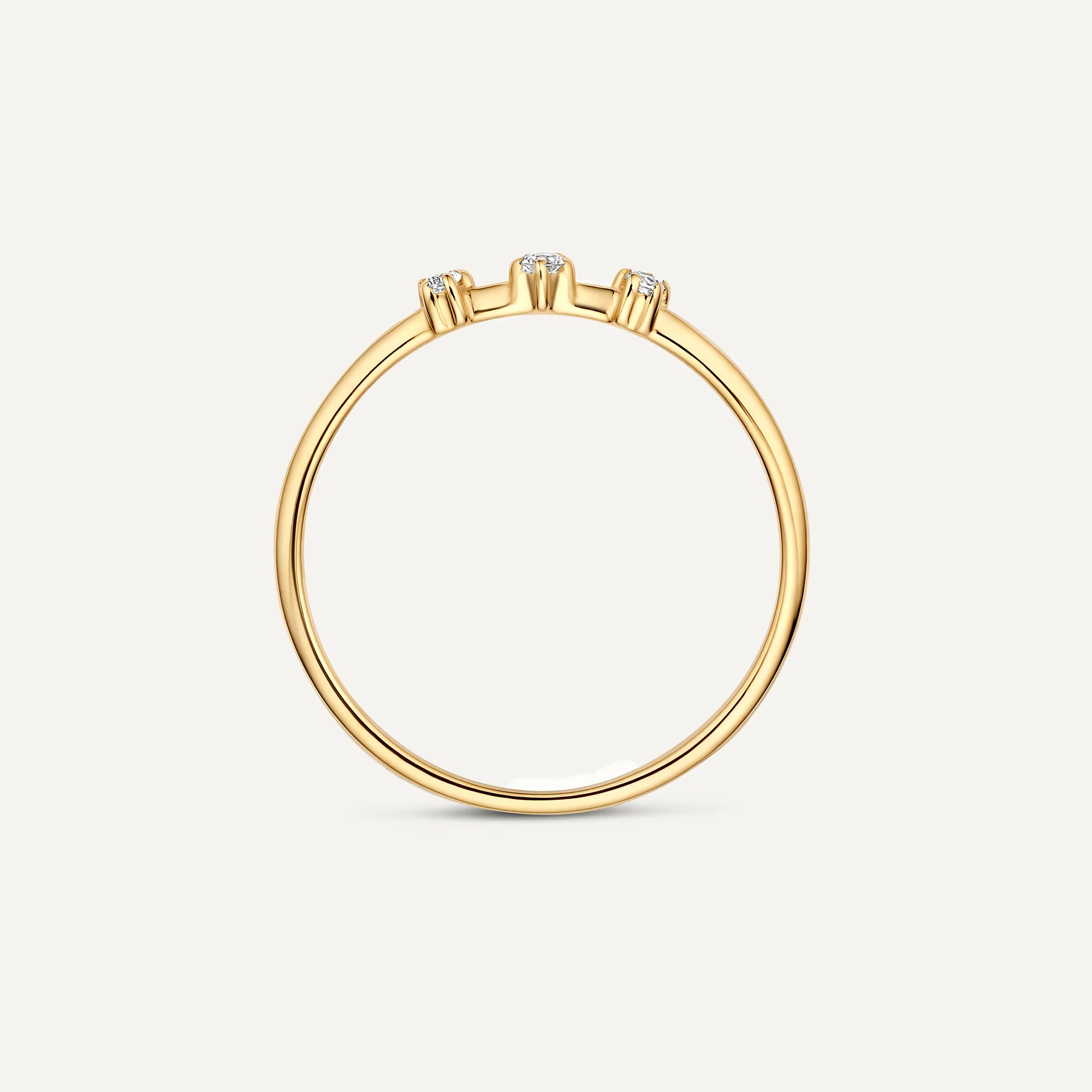 Trilogy Spaced Diamond Stacker Ring (0.05 ct) - Image 7