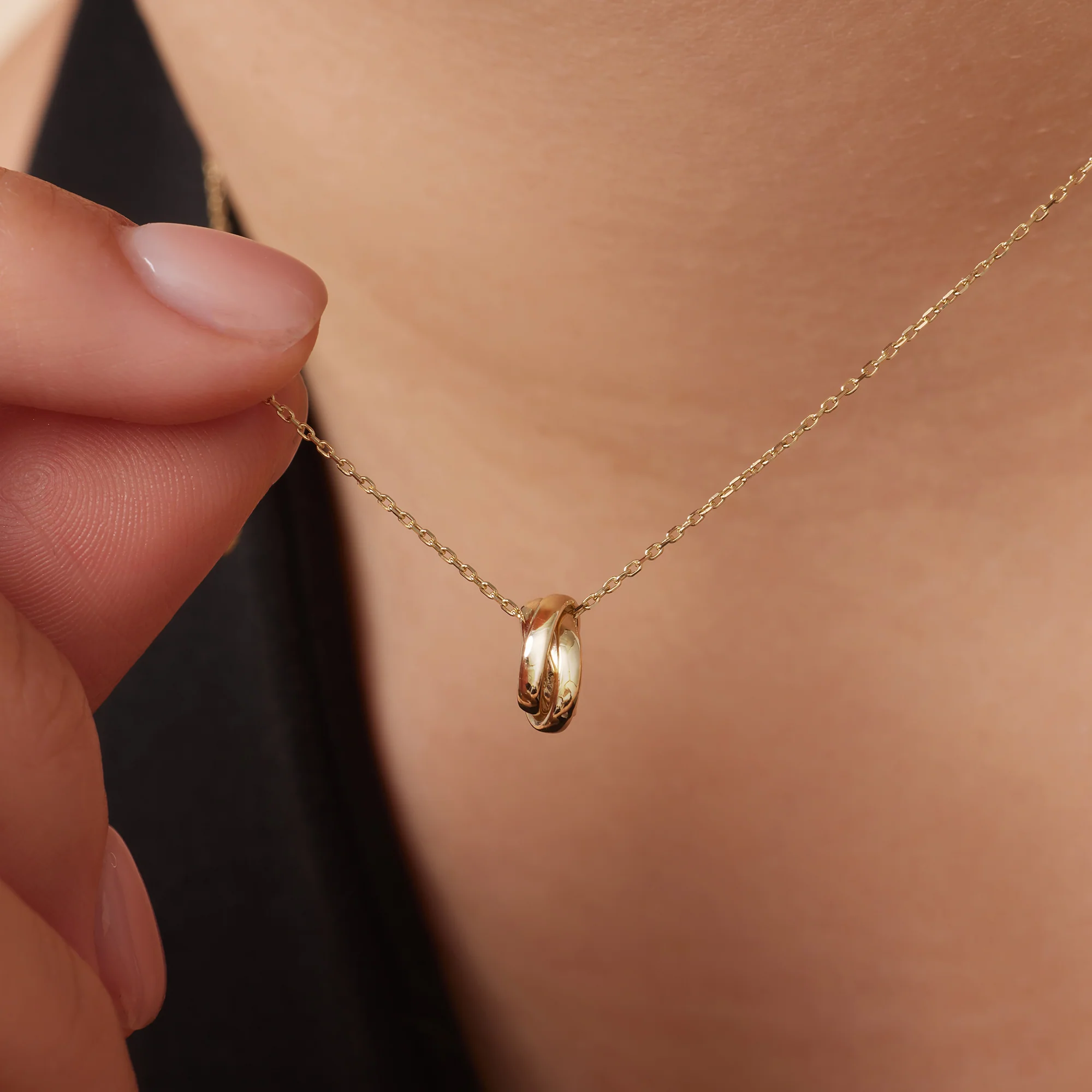 Triple Band Ring Necklace - Image 2