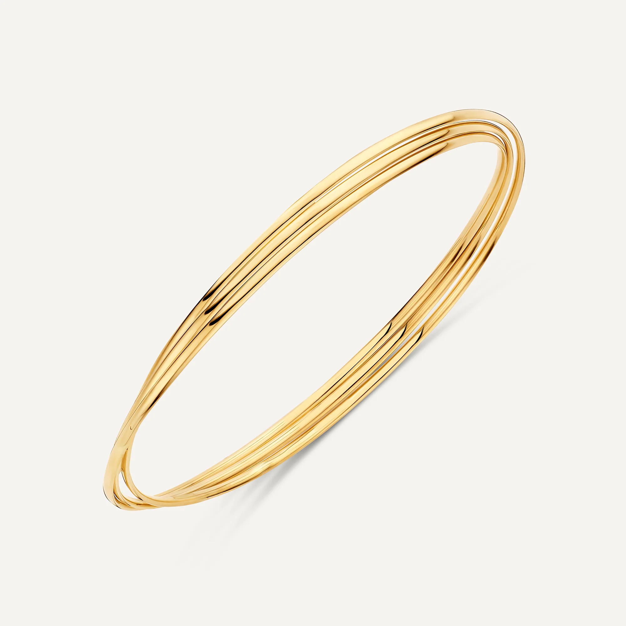 Triple Slim Curved Stacker Bangle - Image 5