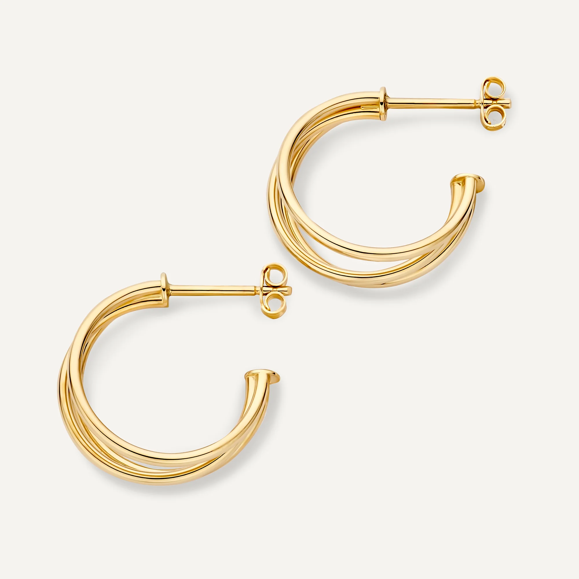 Triple Tube Hoop Earrings - Image 4