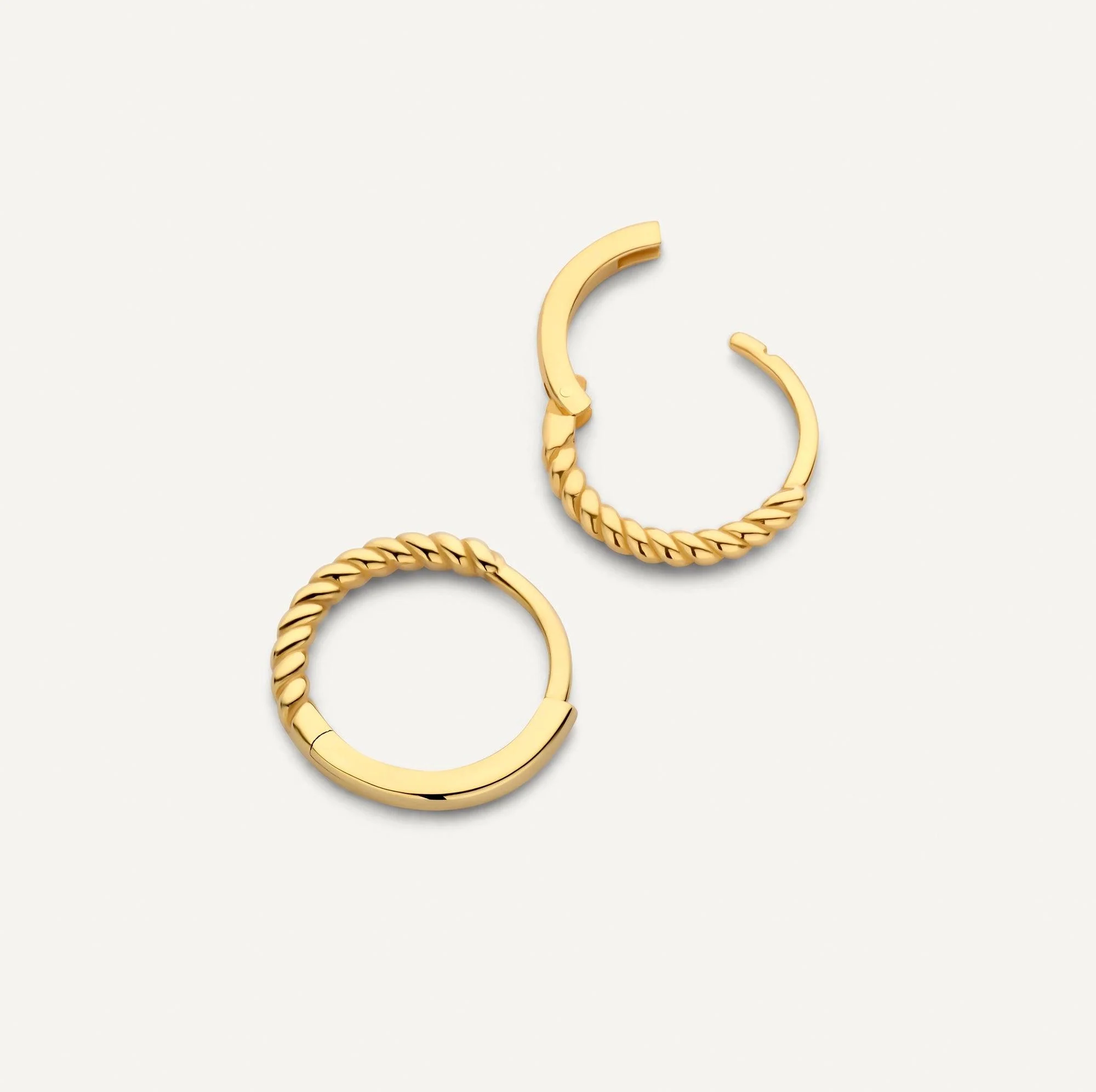 Twisted Huggie Hoops (12mm) - Image 7