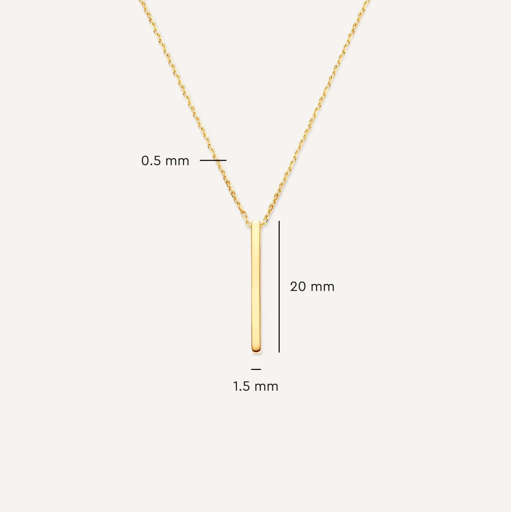 Vertical Bar Pendant Necklace - Image 7