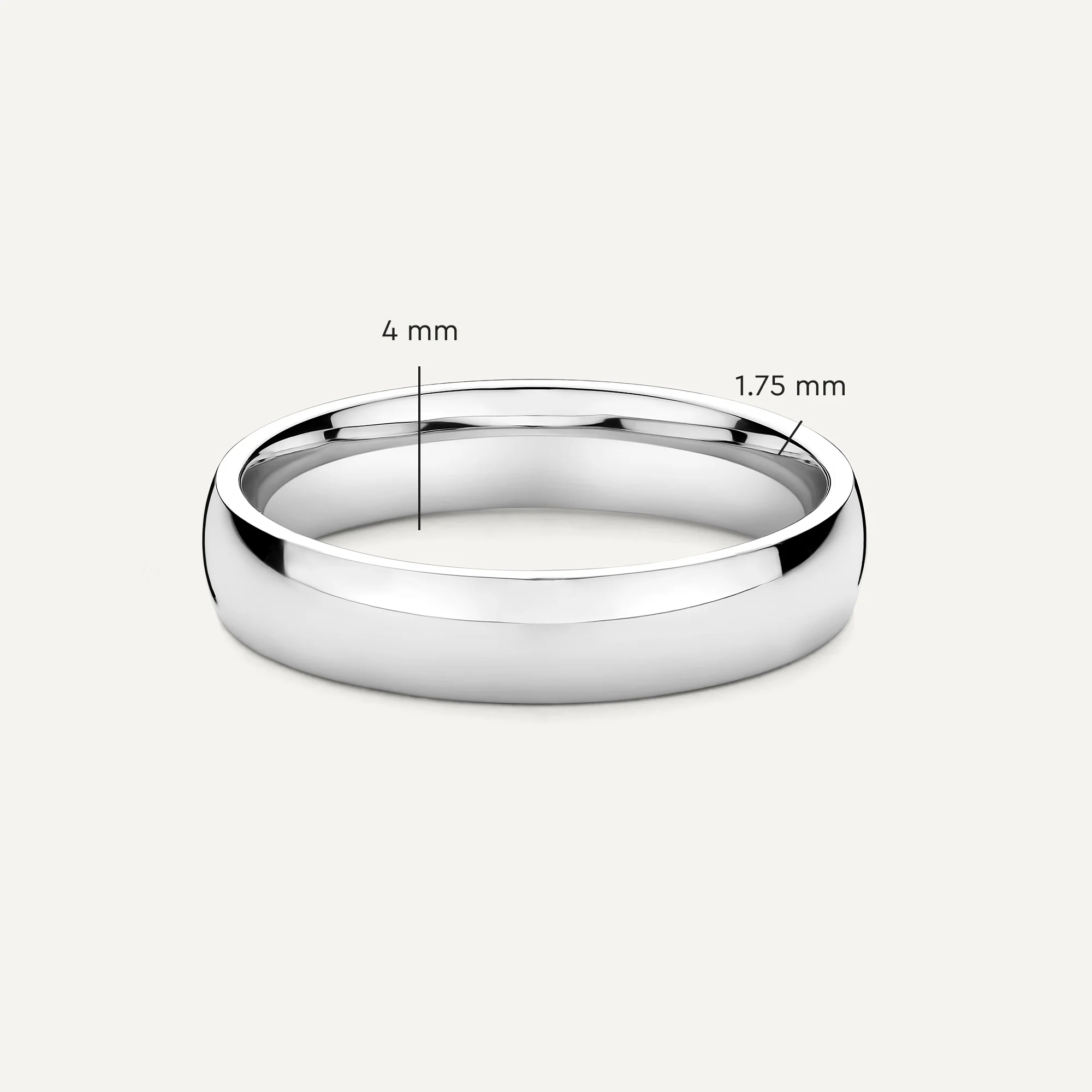 4 mm Curve Band Ring - Image 4