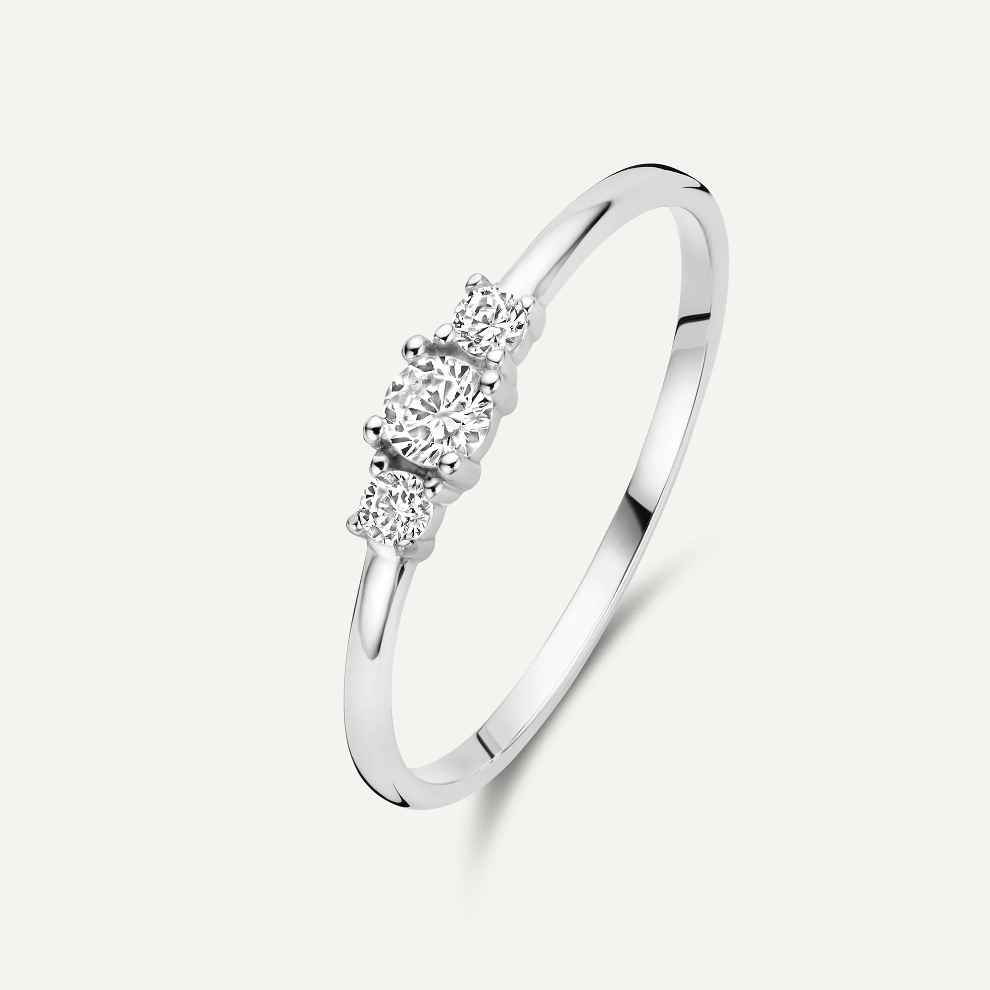 Cubic Zirconia Trilogy Ring