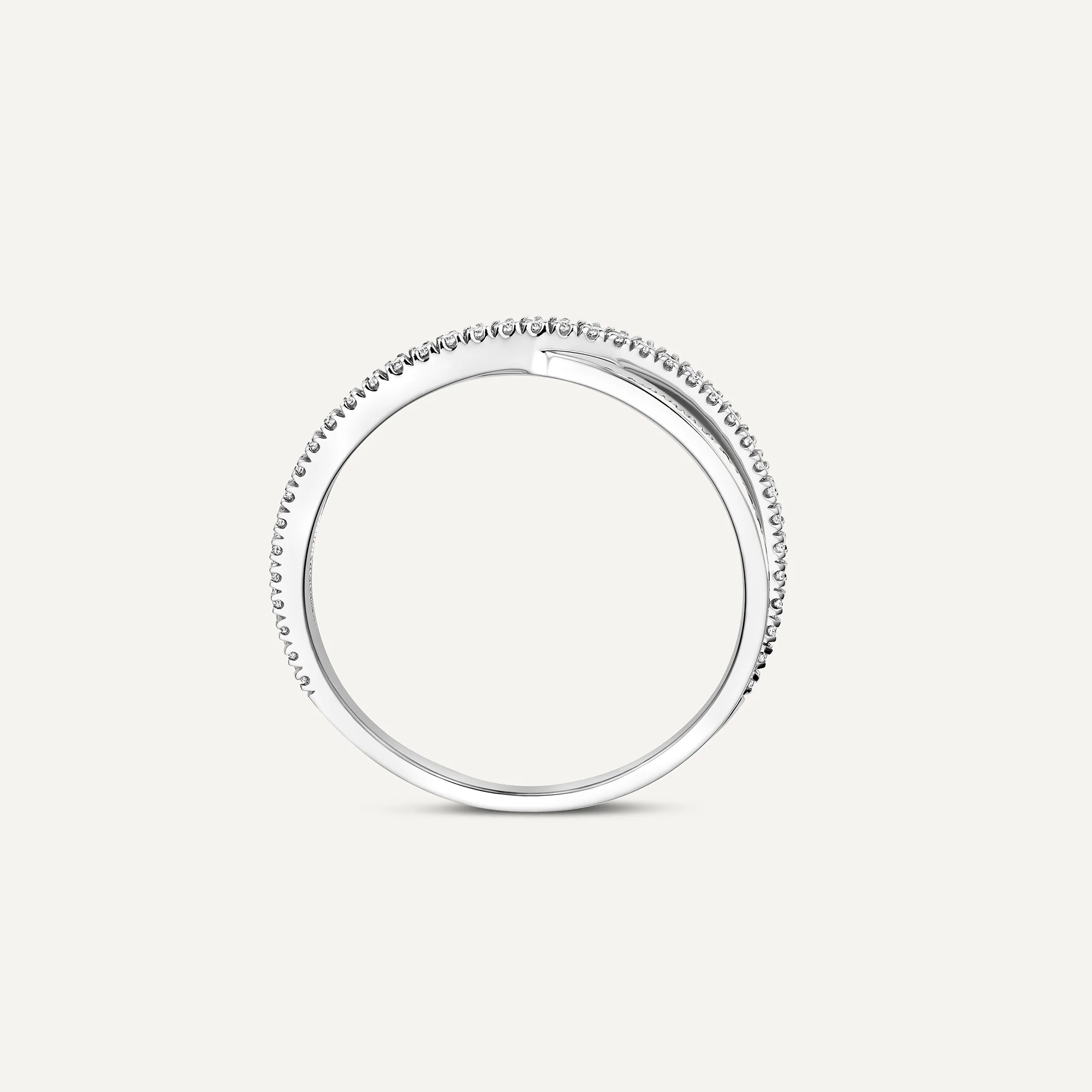 Diamond Crossover Ring (0.15 ct) - Image 8