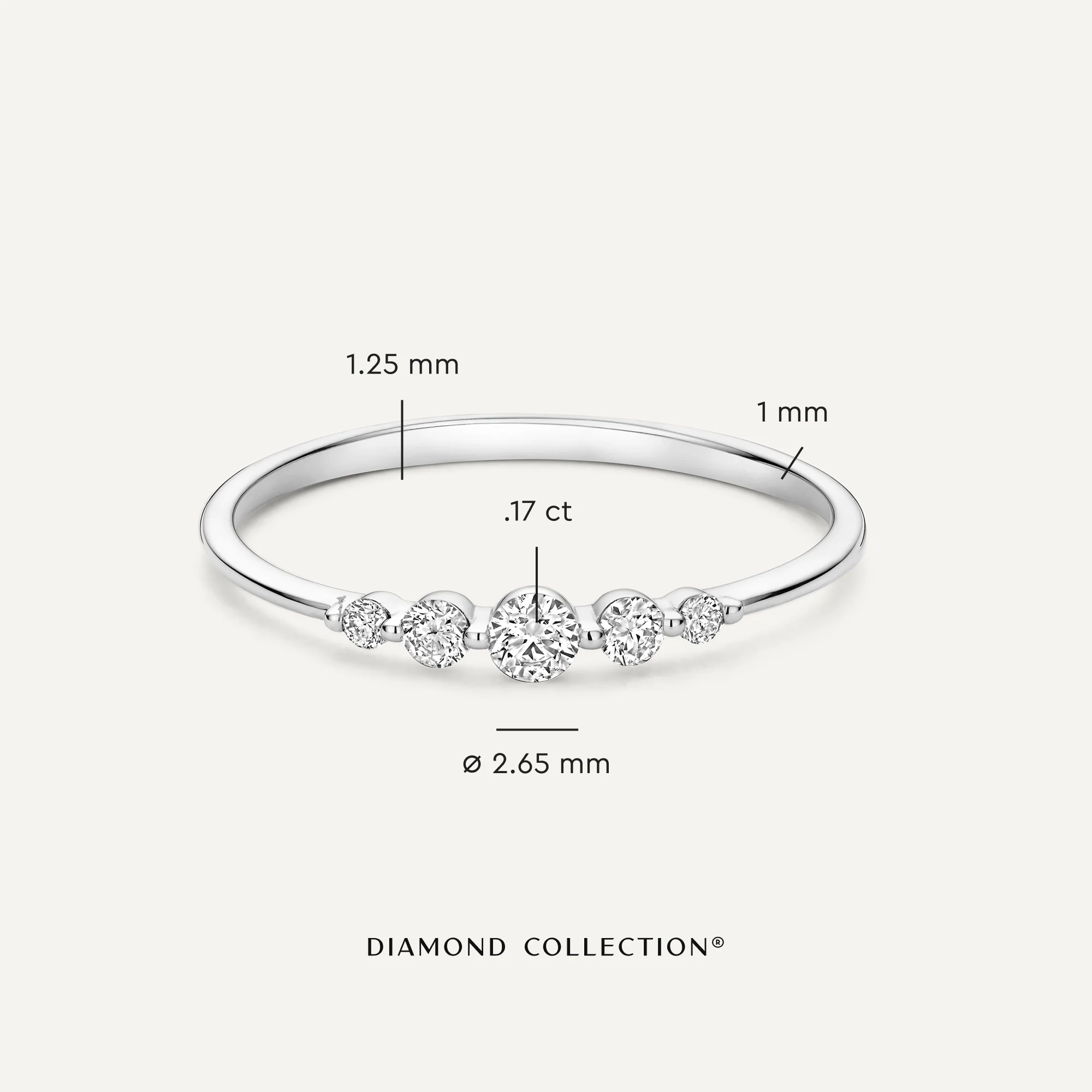 Diamond Graduated Ring (0.17 ct) - Image 5