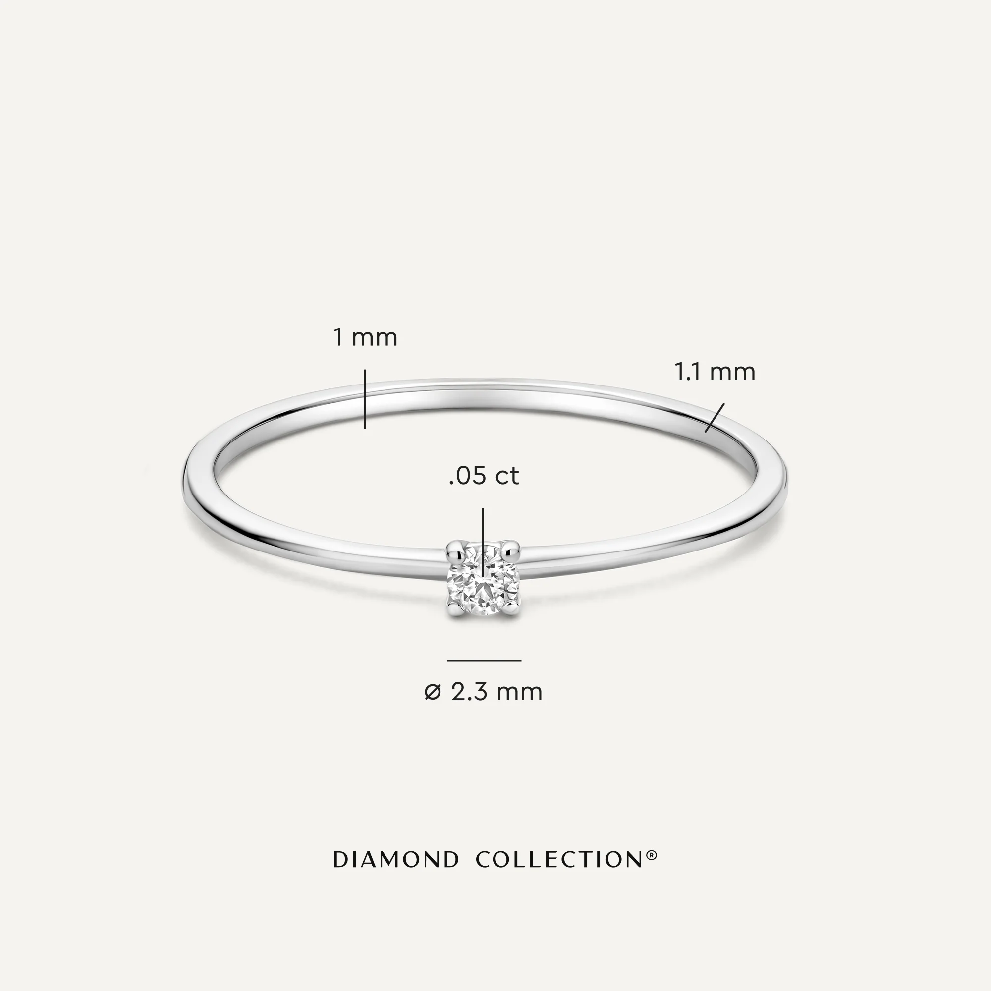 Four Prong Diamond Solitary Ring (0.05 ct) - Image 6