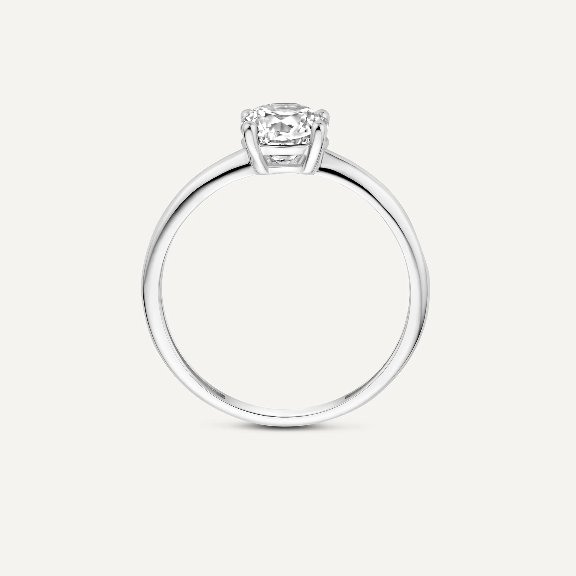 Four Prong Round Cut Cubic Zirconia Ring - Image 6