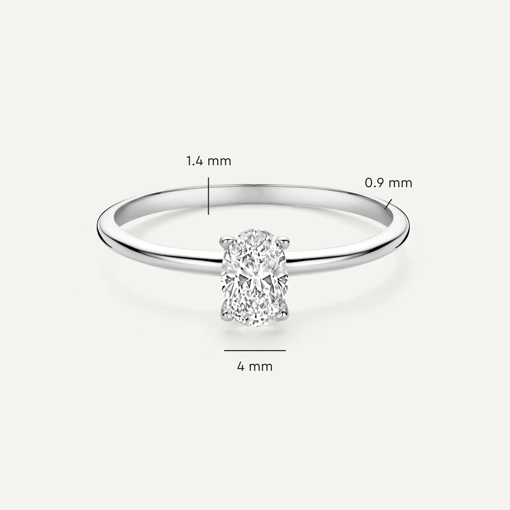 Oval Cut Cubic Zirconia Ring - Image 5