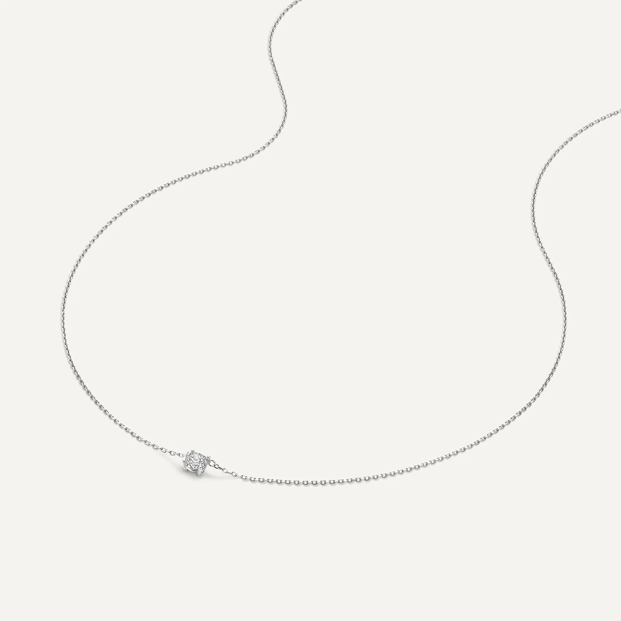 Round Cut Cubic Zirconia Pendant Necklace - Image 5