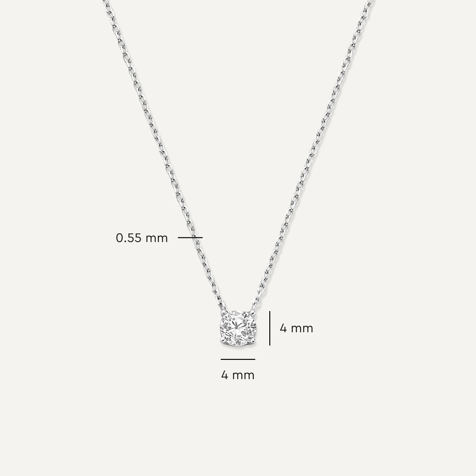 Round Cut Cubic Zirconia Pendant Necklace - Image 6