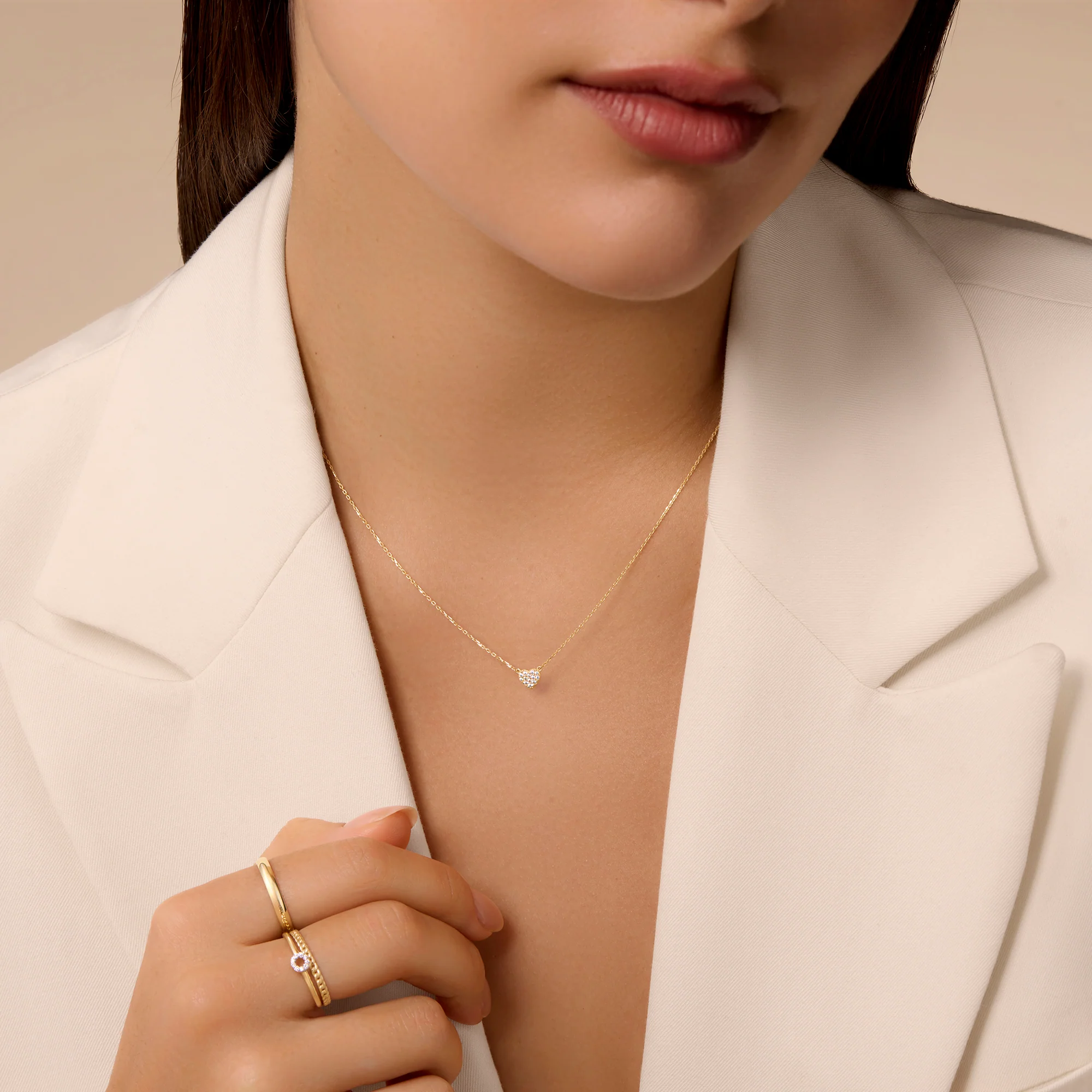 Pavé Cubic Zirconia Heart Set - Image 8